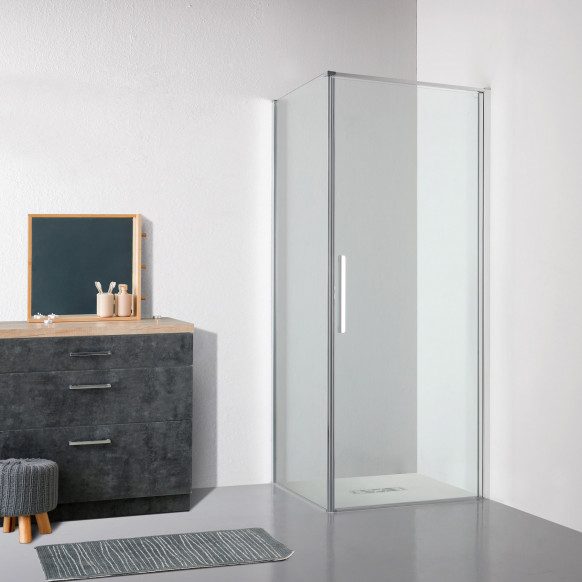 Box doccia OSLO porta battente quadrato 75x75 cm altezza 200 cm cristallo 6 mm