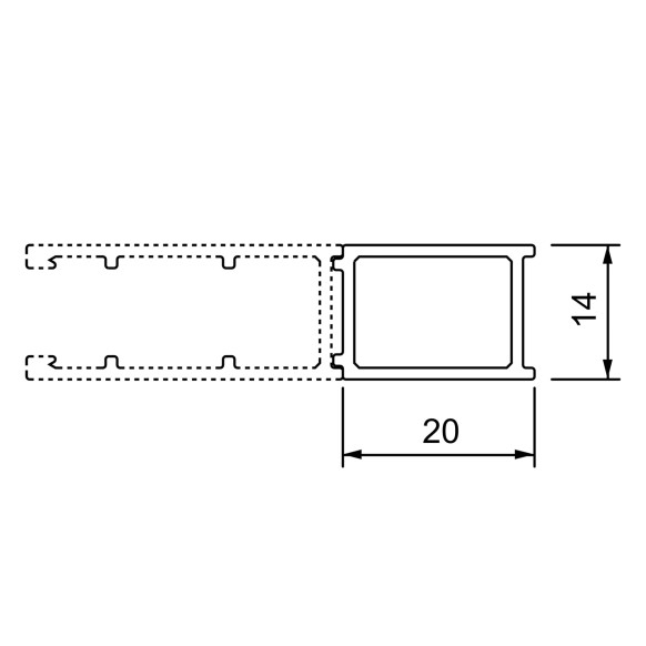 Profilo di compensazione extra per lato fisso +2 cm TOKYO cromo