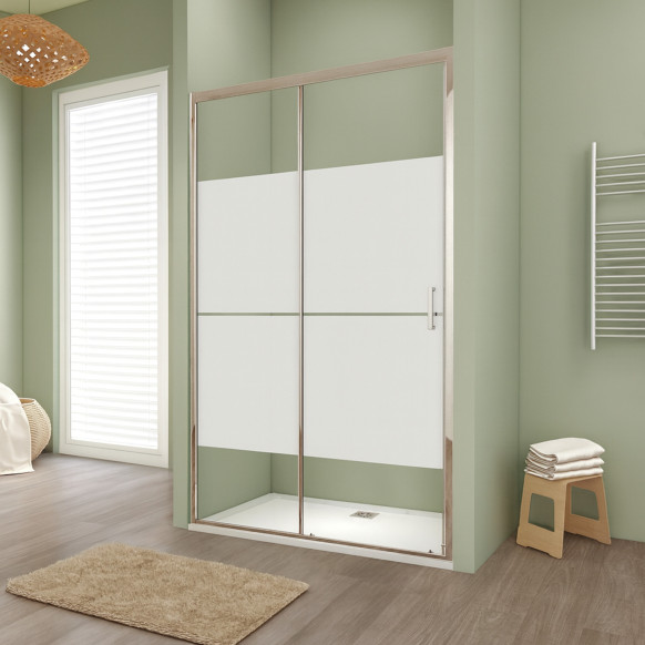 copy of Porta doccia LISBONA scorrevole a nicchia 120 cm altezza 190 cm cristallo 6 mm