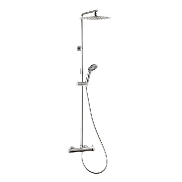 Colonna Doccia Meccanica QUITO altezza regolabile 81-135 cm cromo lucido